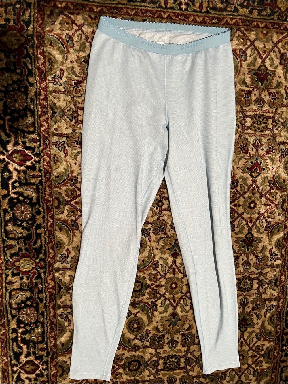 Patagonia Women’s Thermal Base Layer Light Blue Leggings - Size Medium